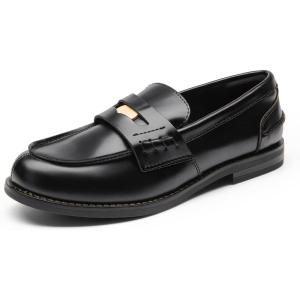DREAM PAIRS Women’s Loafers Dressy Fashion Comfortable Slip On Penny Loafers Business Casual Shoes Work Office for Women(Black-pu)