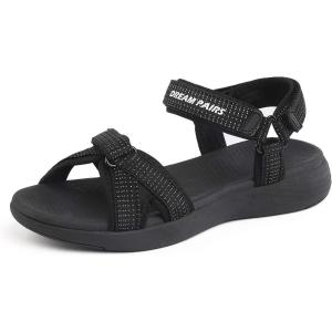 DREAM PAIRS Women’s Sport Athletic Sandals Outdoor Hiking Sandals(Black)