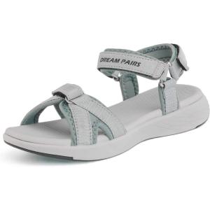 DREAM PAIRS Women’s Sport Athletic Sandals Outdoor Hiking Sandals(Grey)