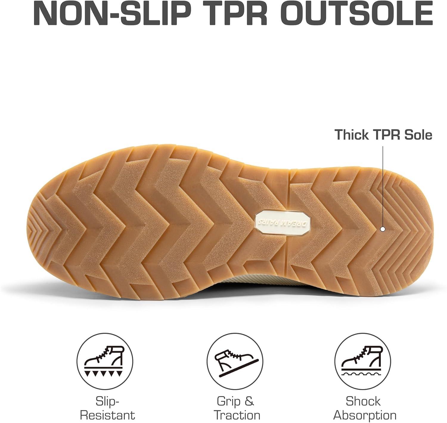 imageDREAM PAIRS Ankle Winter Boots for Women Waterproof Lace Up AntiSlip Warm Snow Booties Fashion Sneaker BootsBeige