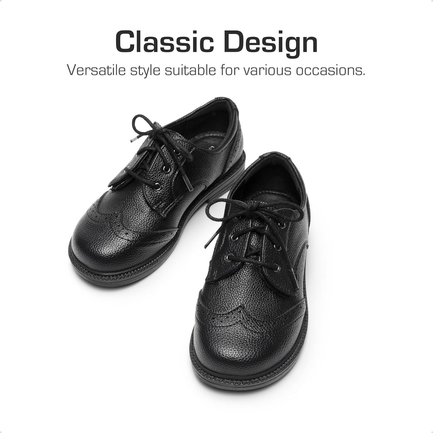 imageDREAM PAIRS Boys Girls Dress Shoes Kids School Uniform Formal Casual Oxfords for Toddler Little KidBlack