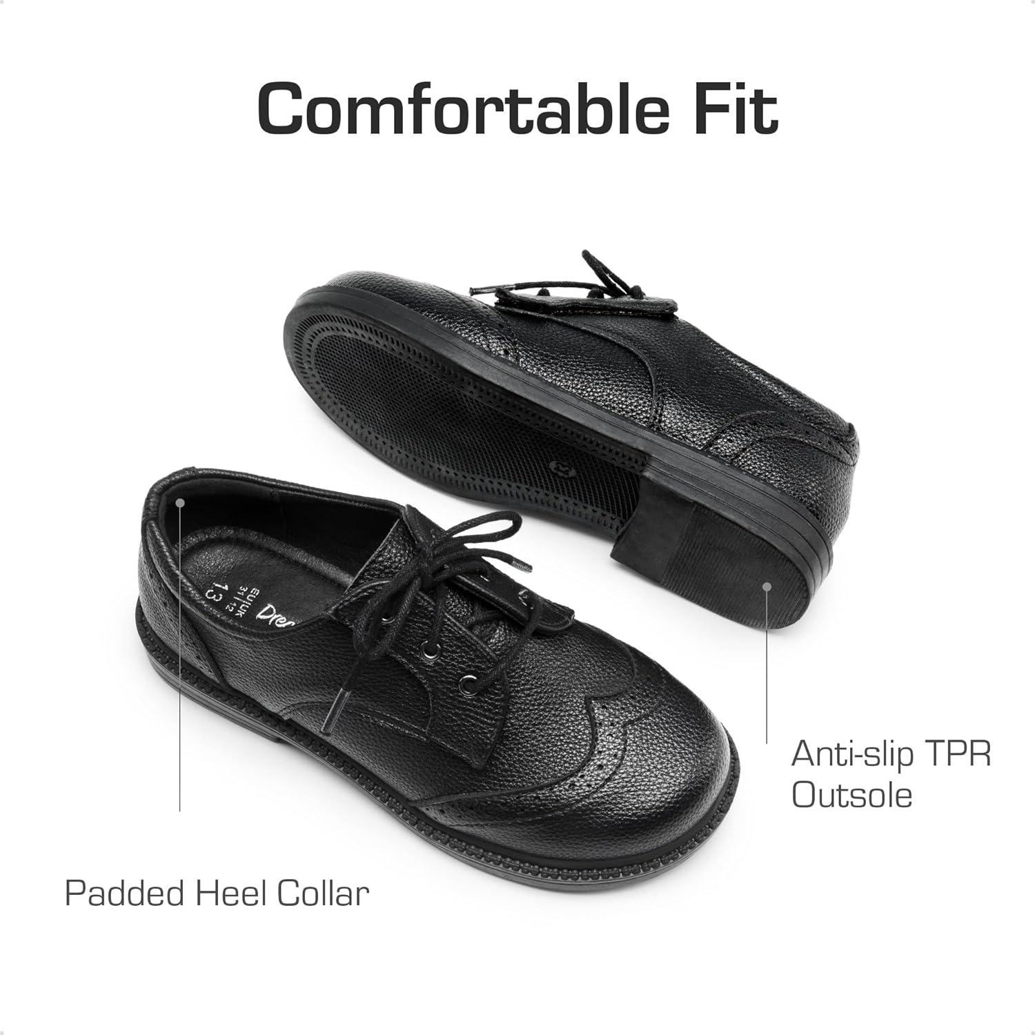 imageDREAM PAIRS Boys Girls Dress Shoes Kids School Uniform Formal Casual Oxfords for Toddler Little KidBlack