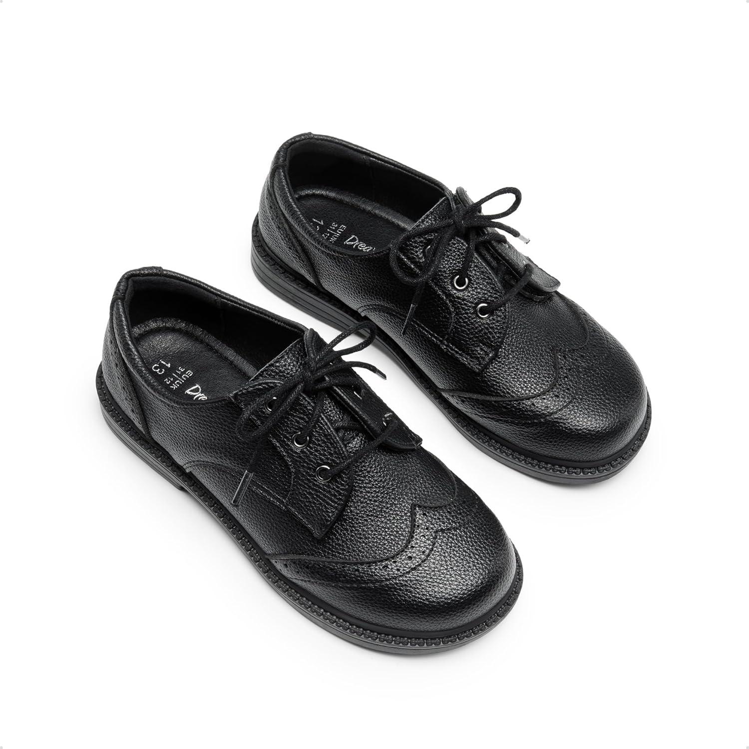 imageDREAM PAIRS Boys Girls Dress Shoes Kids School Uniform Formal Casual Oxfords for Toddler Little KidBlack