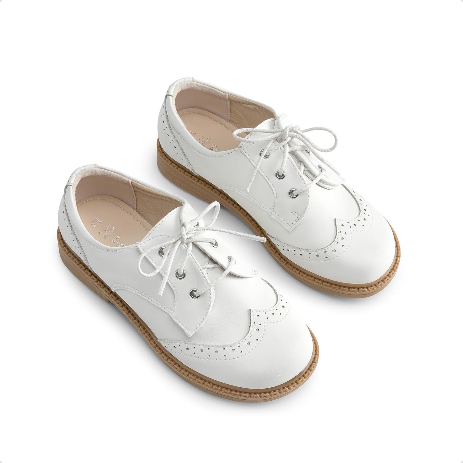 imageDREAM PAIRS Boys Girls Dress Shoes Kids School Uniform Formal Casual Oxfords for Toddler Little KidWhite