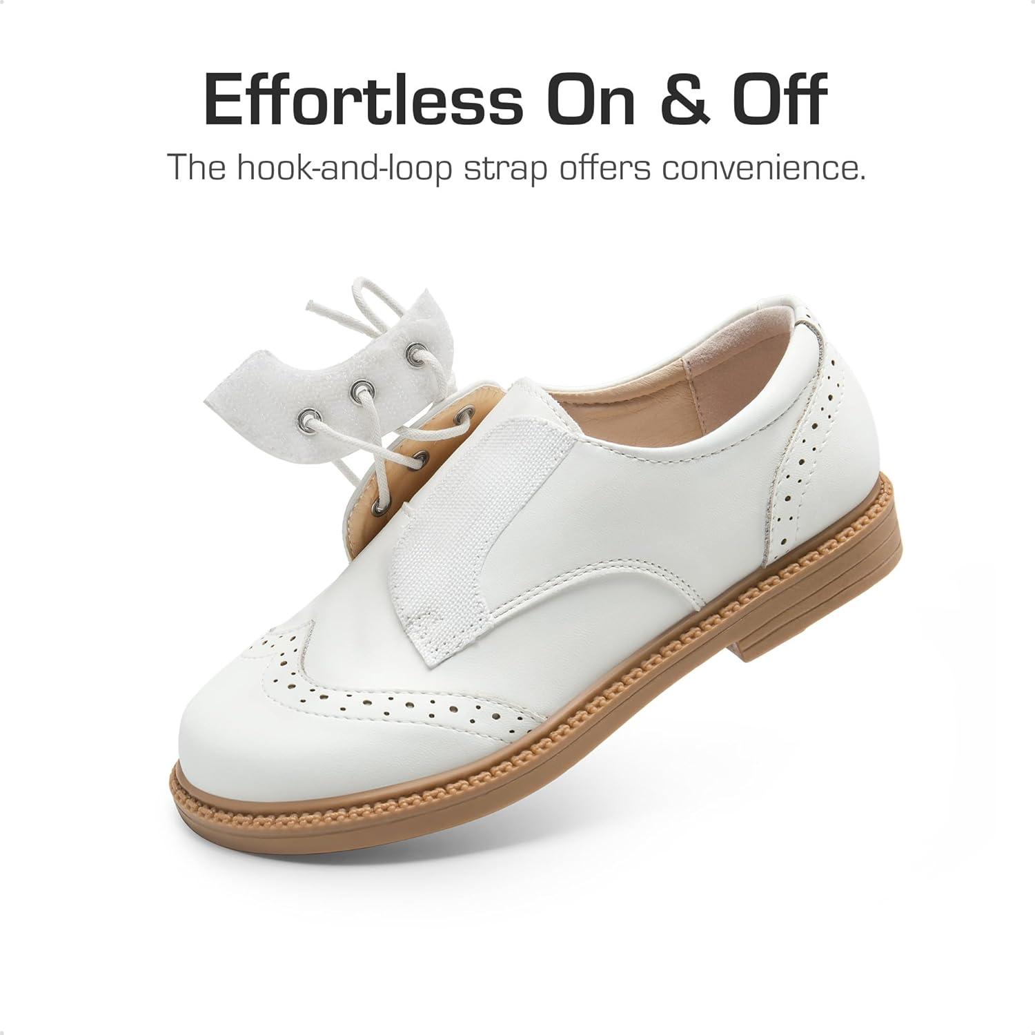 imageDREAM PAIRS Boys Girls Dress Shoes Kids School Uniform Formal Casual Oxfords for Toddler Little KidWhite