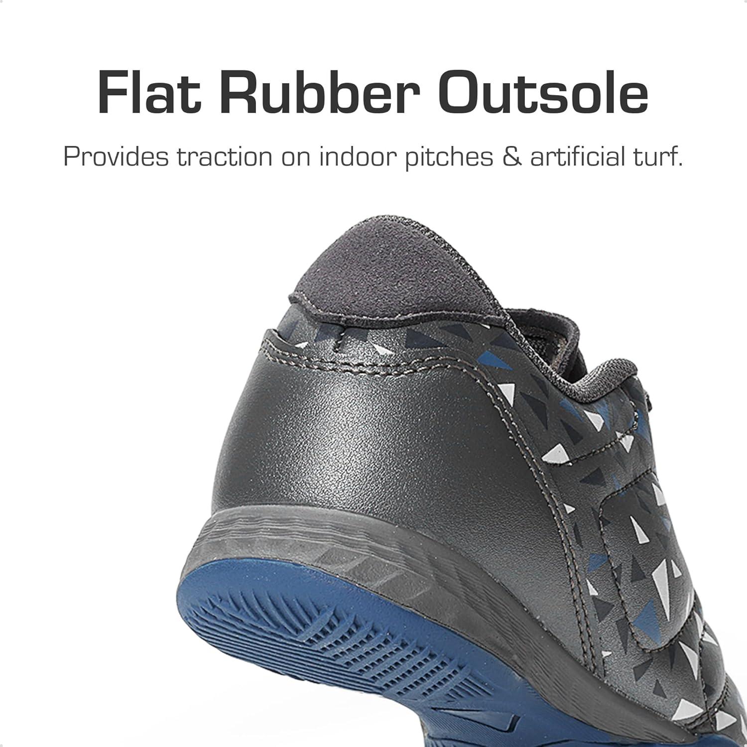 imageDREAM PAIRS Boys Girls Indoor Sneakers Lace Up Sport Athletic Casual IC Youth Futsal Football Soccer Shoes for LittleBig KidGreyRoyalBlue