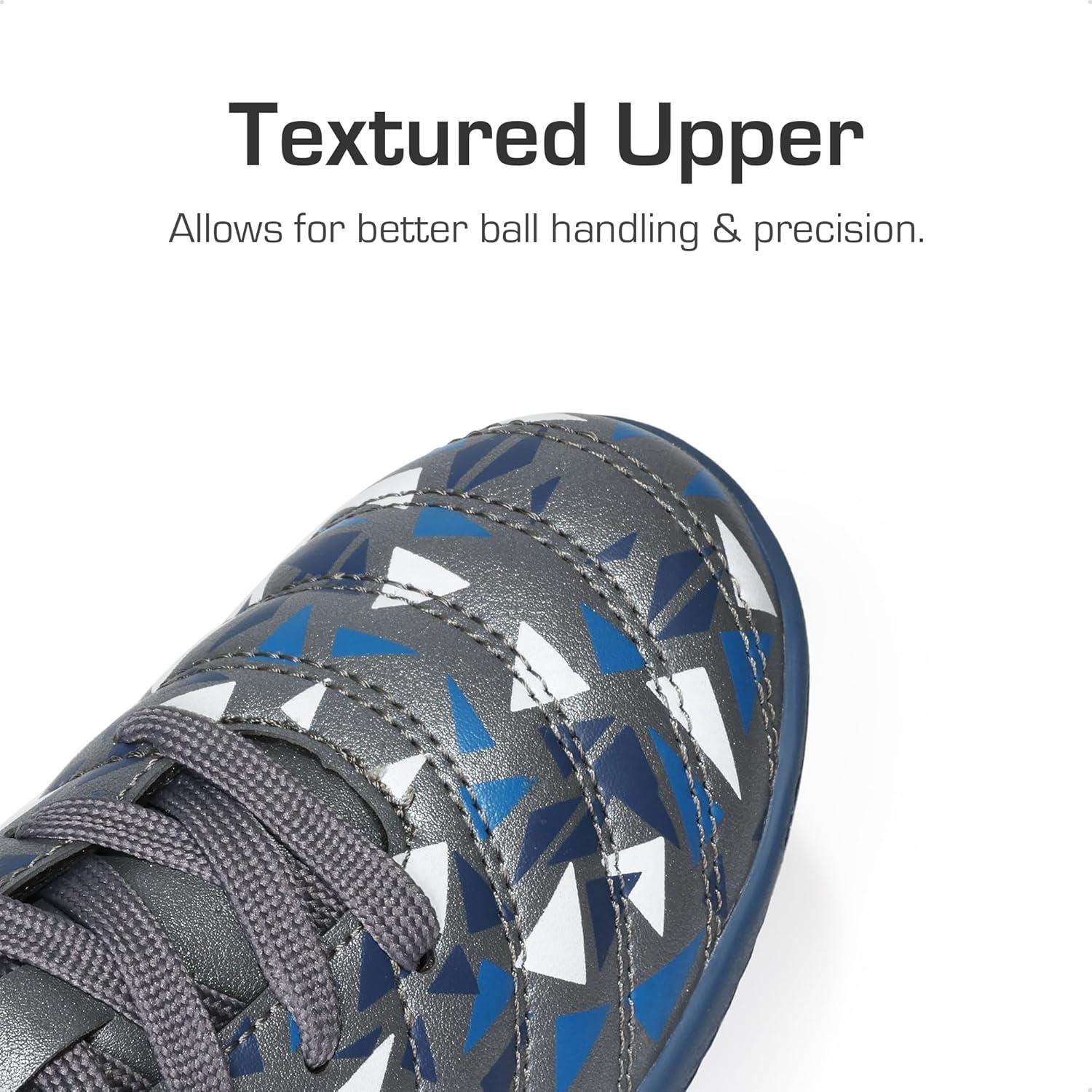 imageDREAM PAIRS Boys Girls Indoor Sneakers Lace Up Sport Athletic Casual IC Youth Futsal Football Soccer Shoes for LittleBig KidGreyRoyalBlue