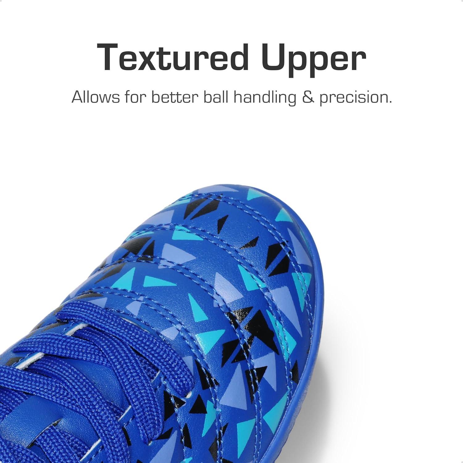 imageDREAM PAIRS Boys Girls Indoor Sneakers Lace Up Sport Athletic Casual IC Youth Futsal Football Soccer Shoes for LittleBig KidRoyalBlueNeonGreen