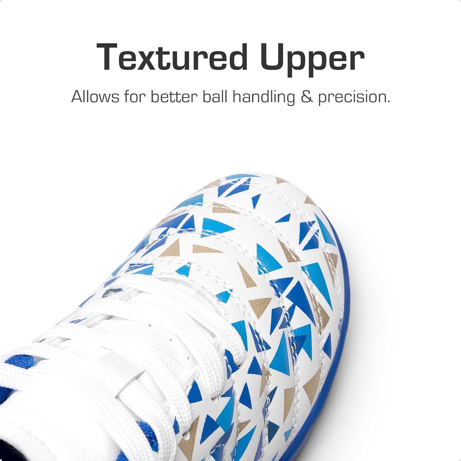 imageDREAM PAIRS Boys Girls Indoor Sneakers Lace Up Sport Athletic Casual IC Youth Futsal Football Soccer Shoes for LittleBig KidWhiteNavy