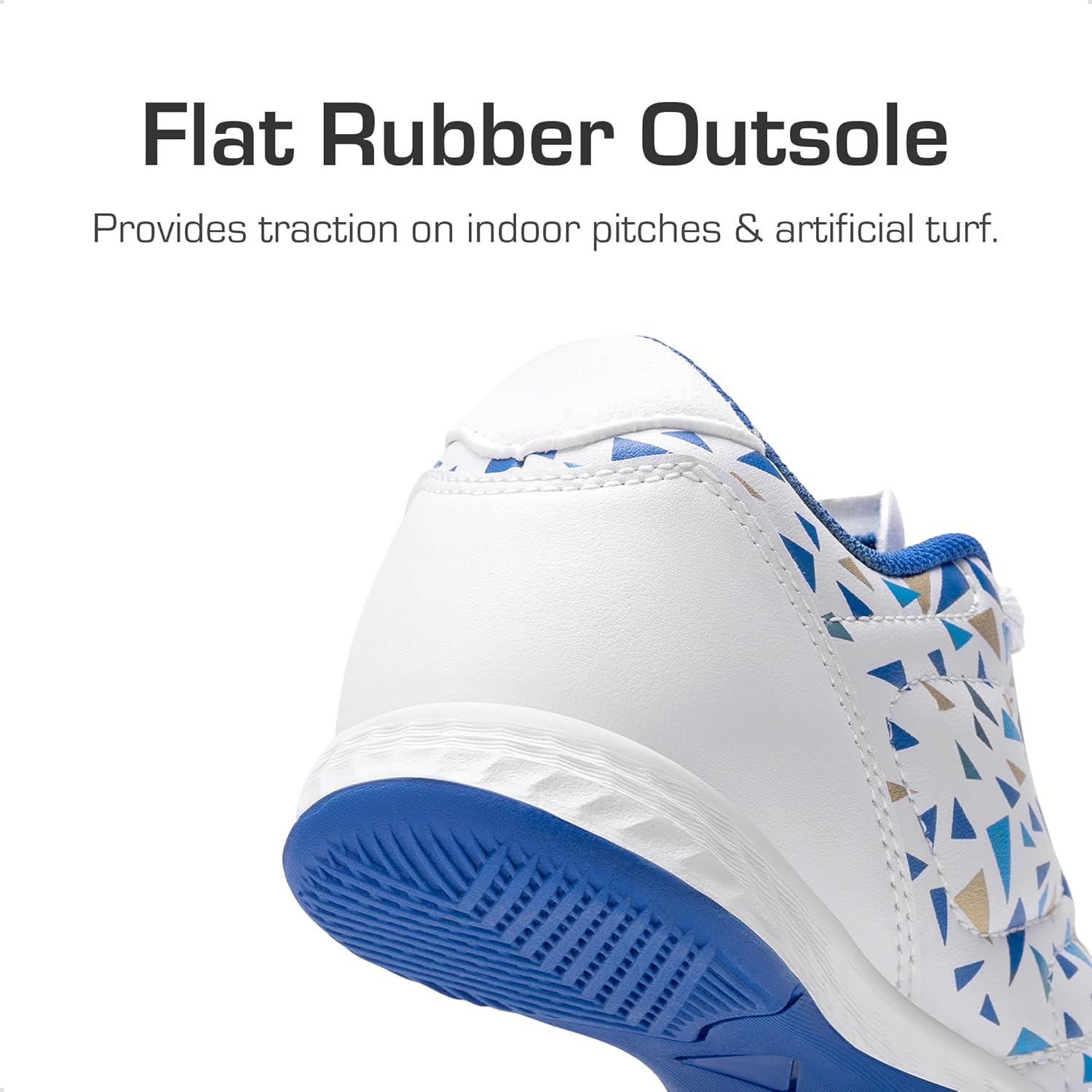 imageDREAM PAIRS Boys Girls Indoor Sneakers Lace Up Sport Athletic Casual IC Youth Futsal Football Soccer Shoes for LittleBig KidWhiteNavy