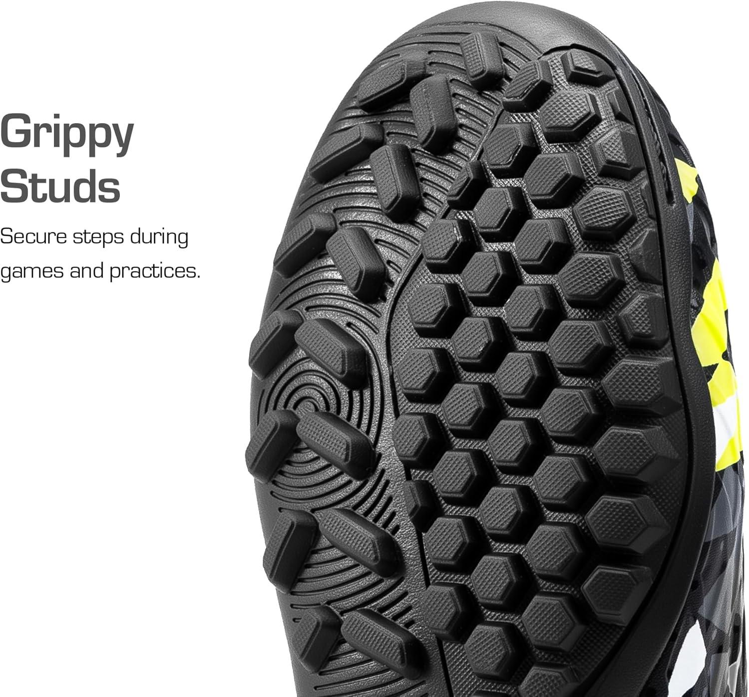 imageDREAM PAIRS Boys Girls Indoor Soccer Shoes High Top Football Turf Futsal Shoes for LittleBig KidBlackNeon Green