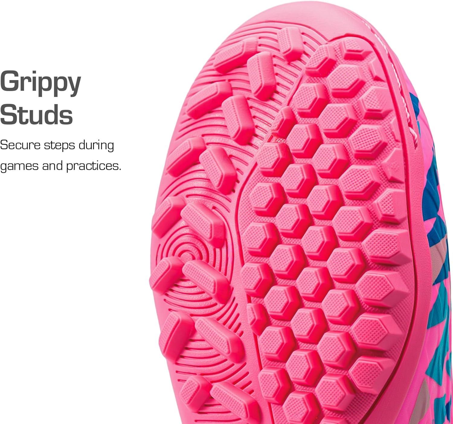 imageDREAM PAIRS Boys Girls Indoor Soccer Shoes High Top Football Turf Futsal Shoes for LittleBig KidHot Pink