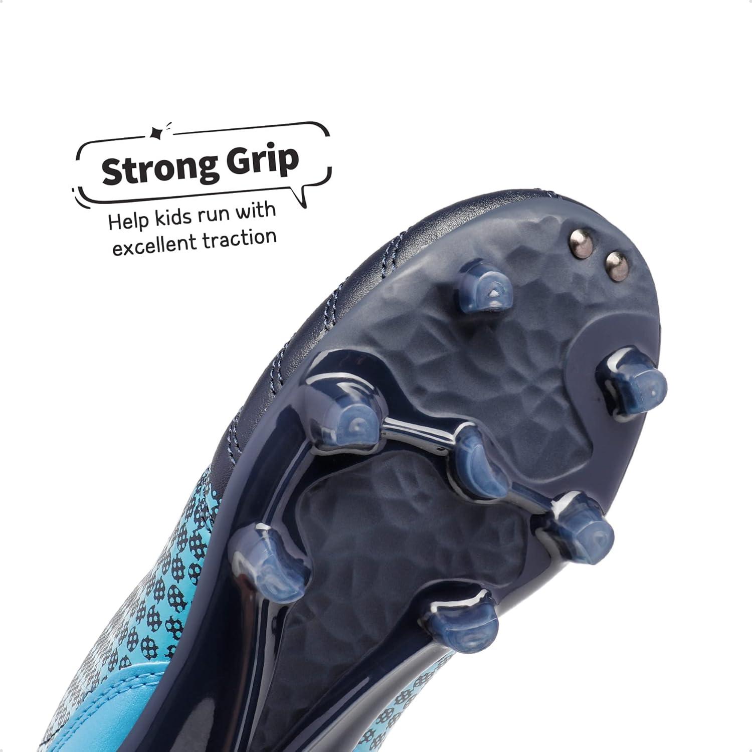 imageDREAM PAIRS Boys Girls Outdoor Sport Football Shoes Soccer Cleats for LittleBig KidNavyBlue