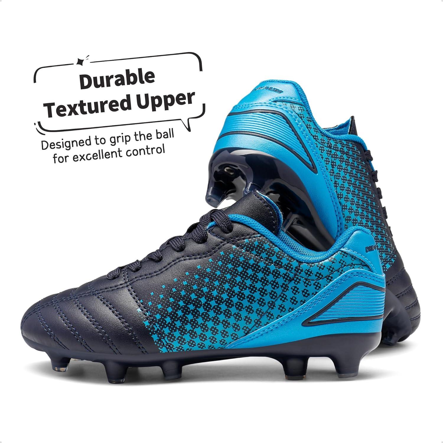 imageDREAM PAIRS Boys Girls Outdoor Sport Football Shoes Soccer Cleats for LittleBig KidNavyBlue