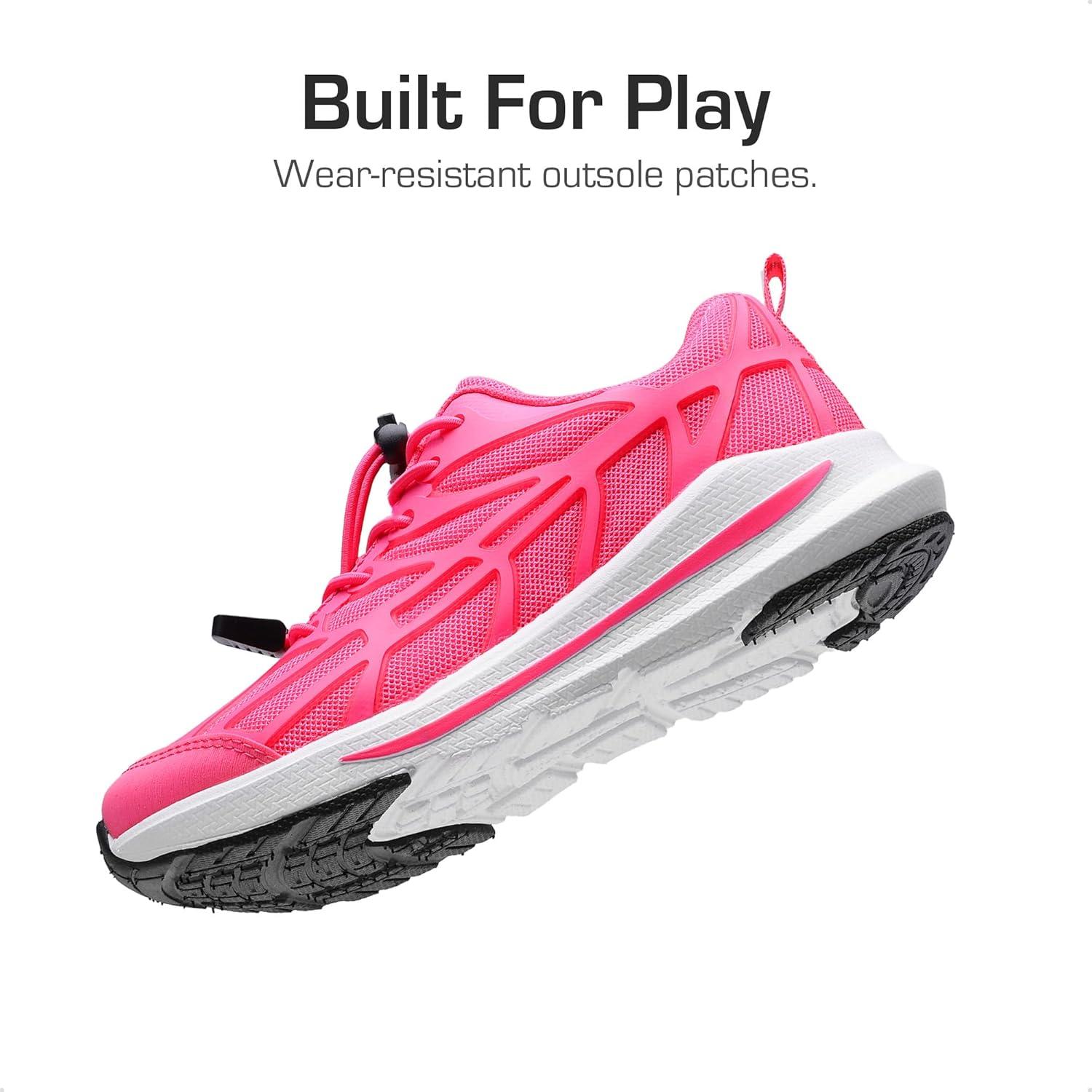 imageDREAM PAIRS Boys Girls Running Shoes Kids Athletic Lightweight Breathable Gym School ShoesHot Pink