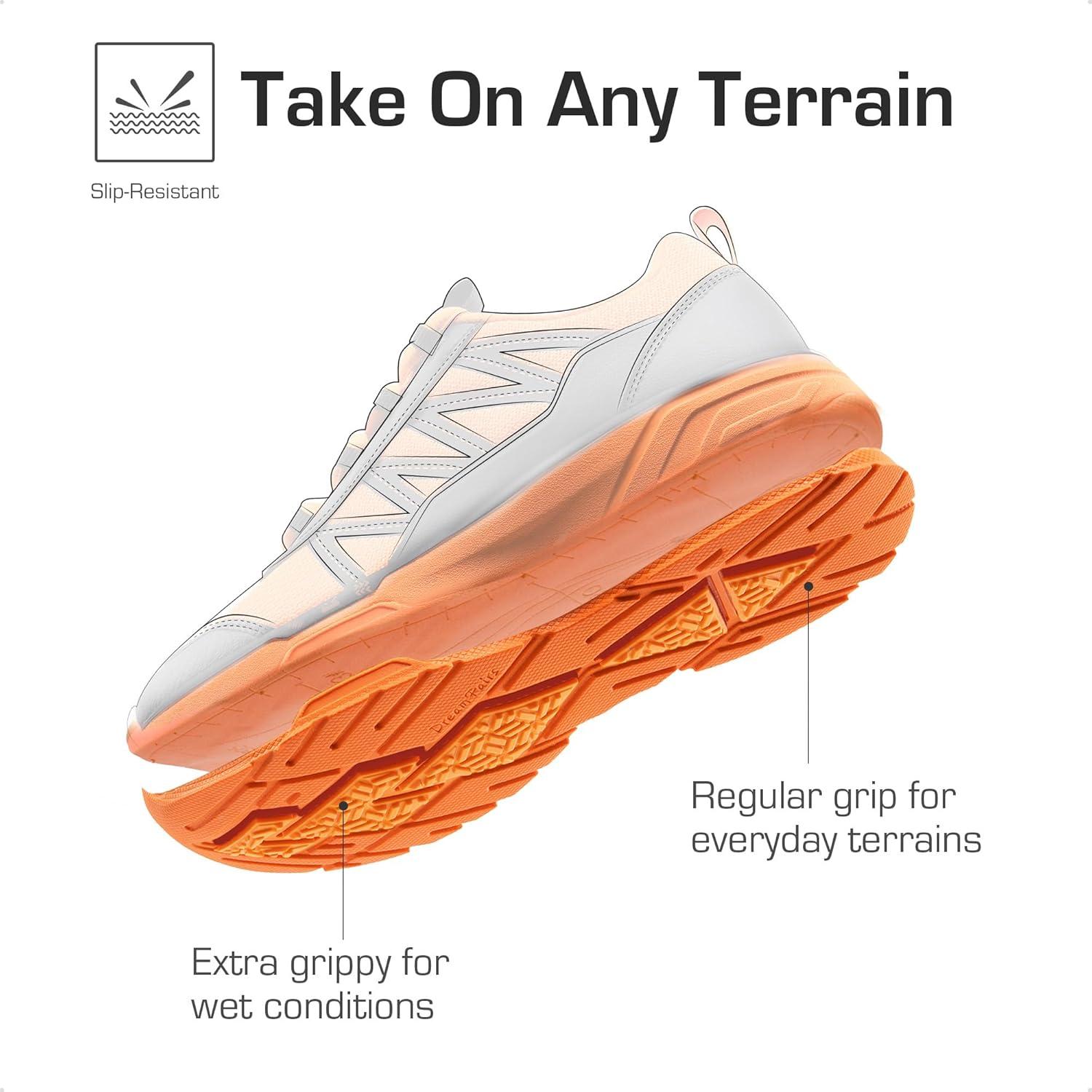 imageDREAM PAIRS Boys Girls Shoes Kids DuraPlay Tennis Footwear Non Slip Athletic Running Walking Lightweight Lace Up Sneakers for LittleBig KidOrangeBlack