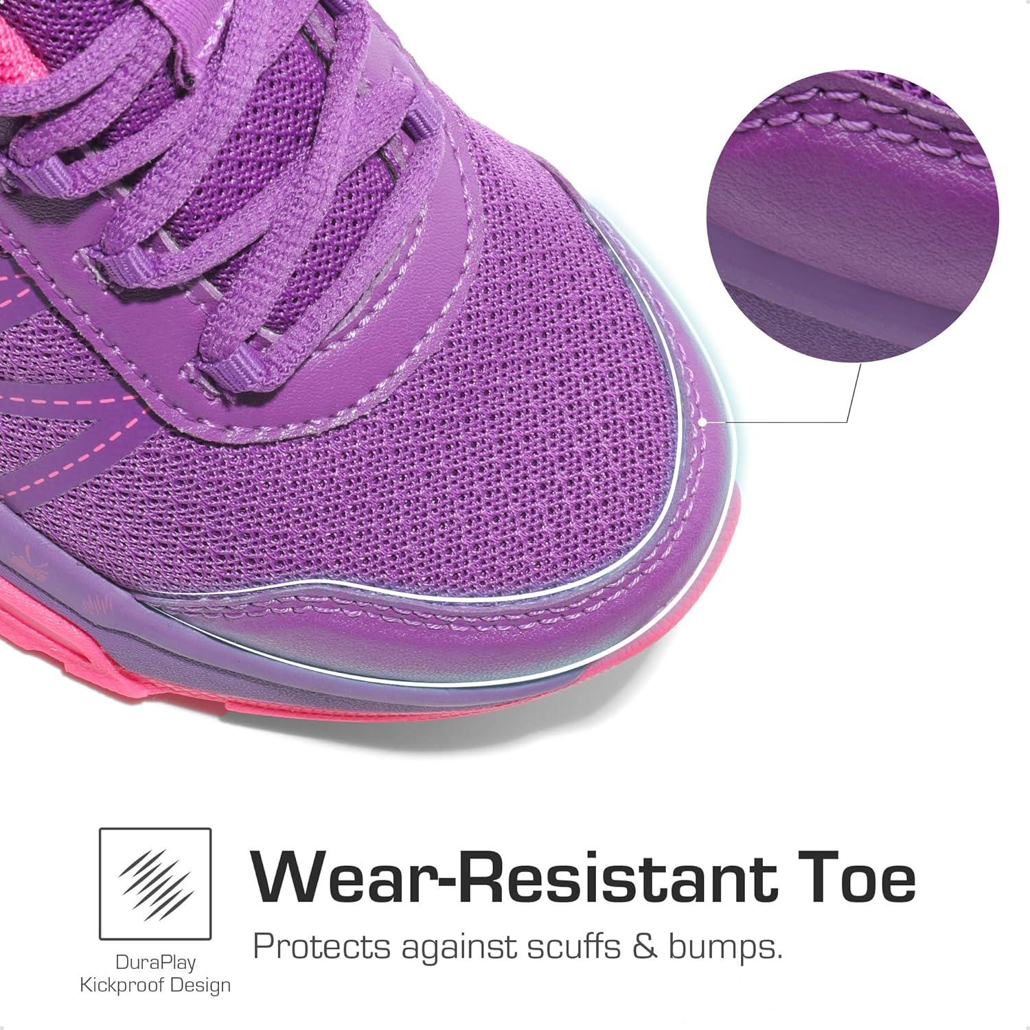 imageDREAM PAIRS Boys Girls Shoes Kids DuraPlay Tennis Footwear Non Slip Athletic Running Walking Lightweight Lace Up Sneakers for LittleBig KidPurple