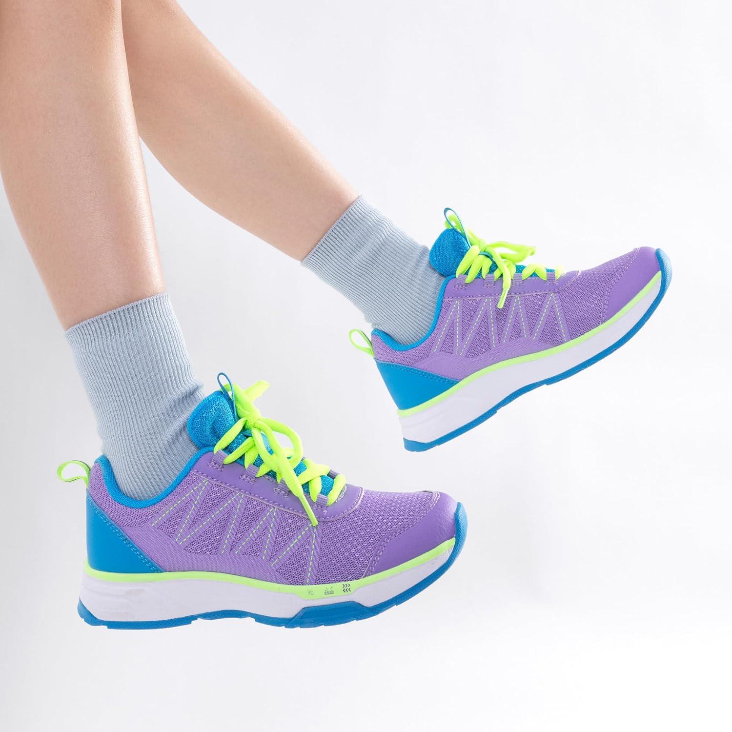 imageDREAM PAIRS Boys Girls Shoes Kids DuraPlay Tennis Footwear Non Slip Athletic Running Walking Lightweight Lace Up Sneakers for LittleBig KidPurpleBlue