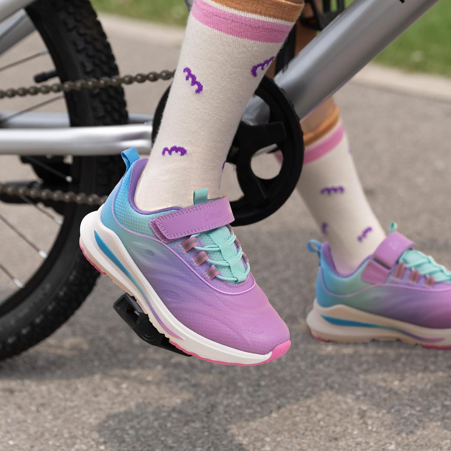 imageDREAM PAIRS Boys Girls Shoes Kids DuraPlay Tennis Running Athletic Protective Walking Sneakers for LittleBig KidHot PinkBlue