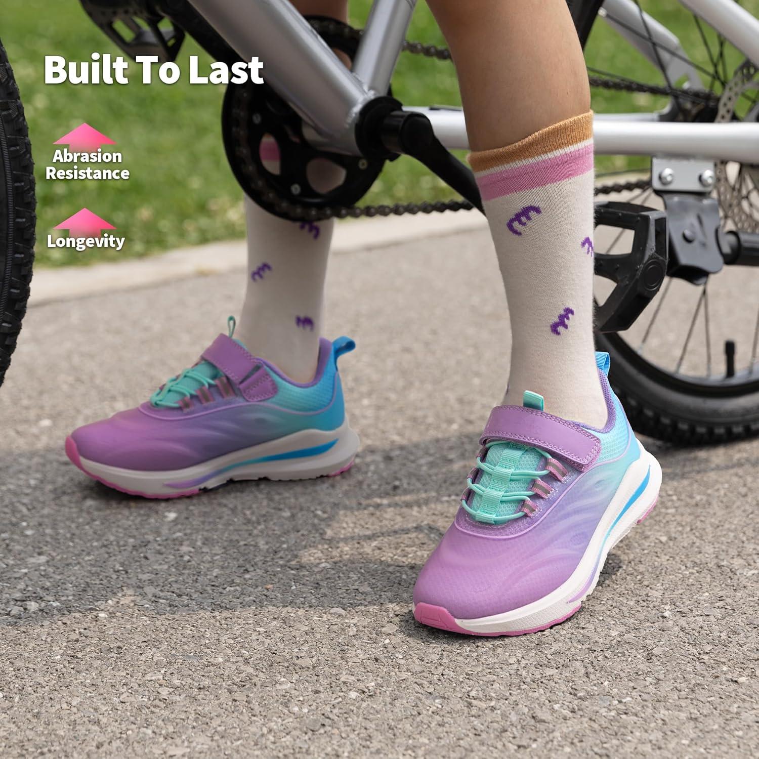 imageDREAM PAIRS Boys Girls Shoes Kids DuraPlay Tennis Running Athletic Protective Walking Sneakers for LittleBig KidHot PinkBlue