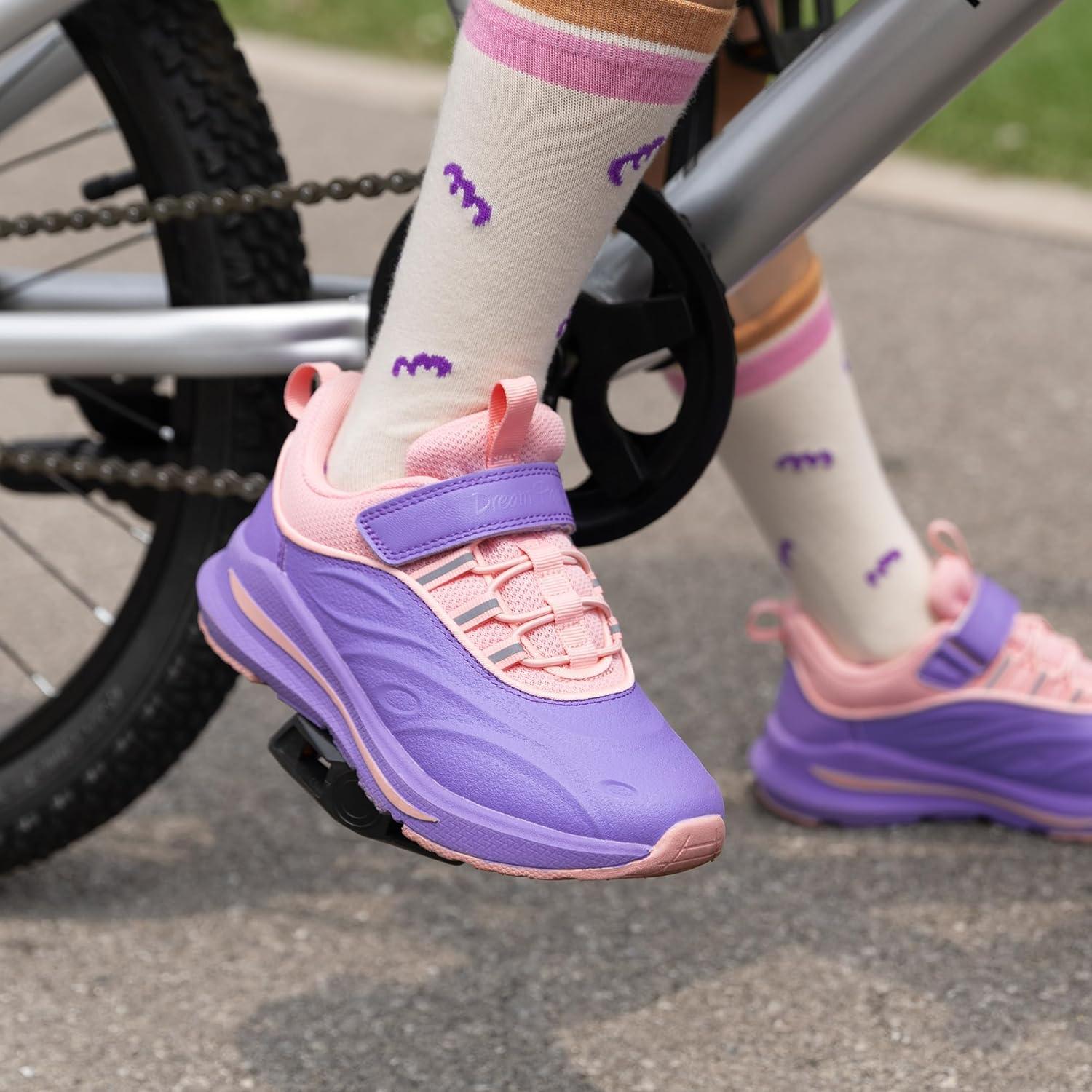 imageDREAM PAIRS Boys Girls Shoes Kids DuraPlay Tennis Running Athletic Protective Walking Sneakers for LittleBig KidPurplePink