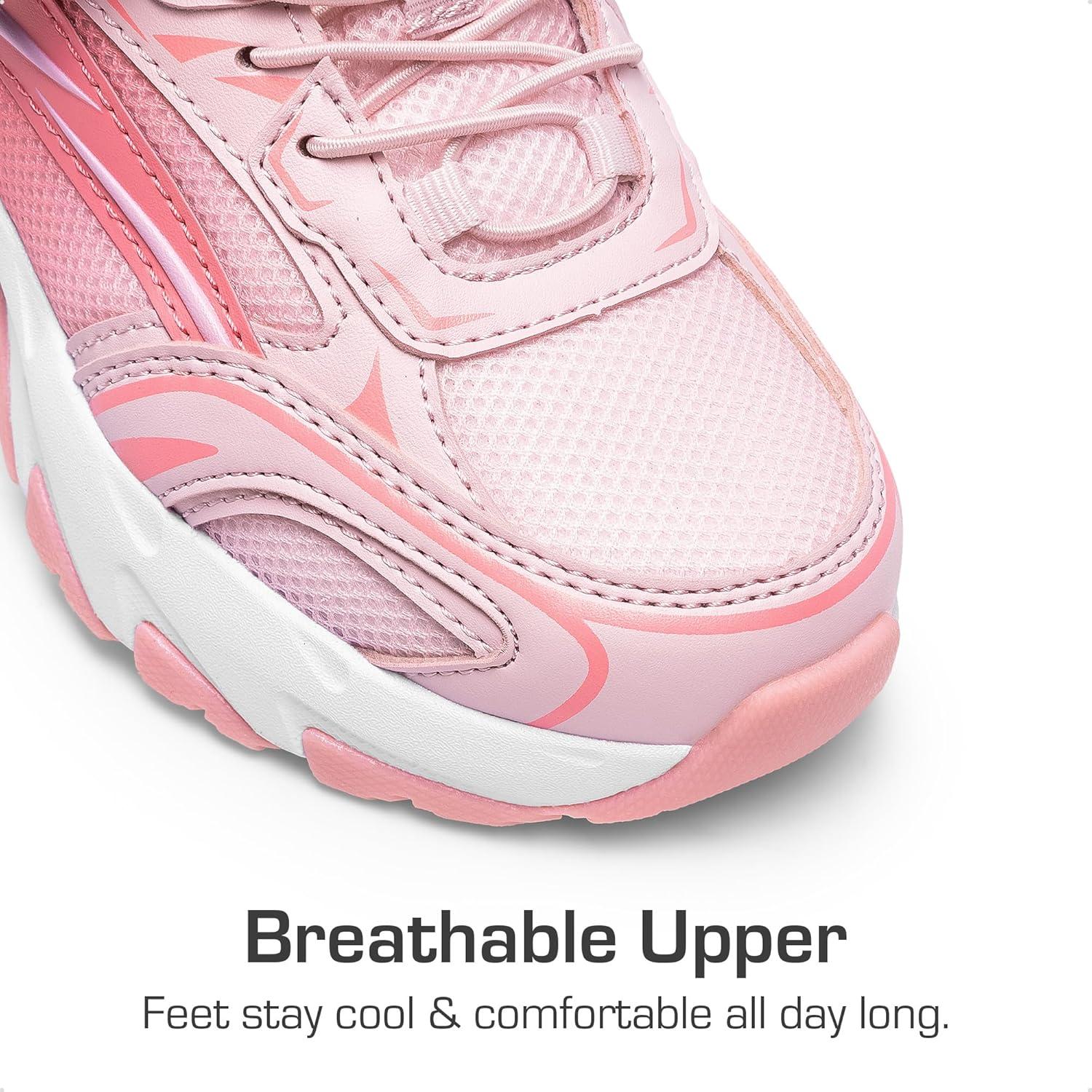 imageDREAM PAIRS Boys Girls Shoes Kids Tennis Athletic Running Footwear Breathable Walking Sneakers for LittleBig KidPink