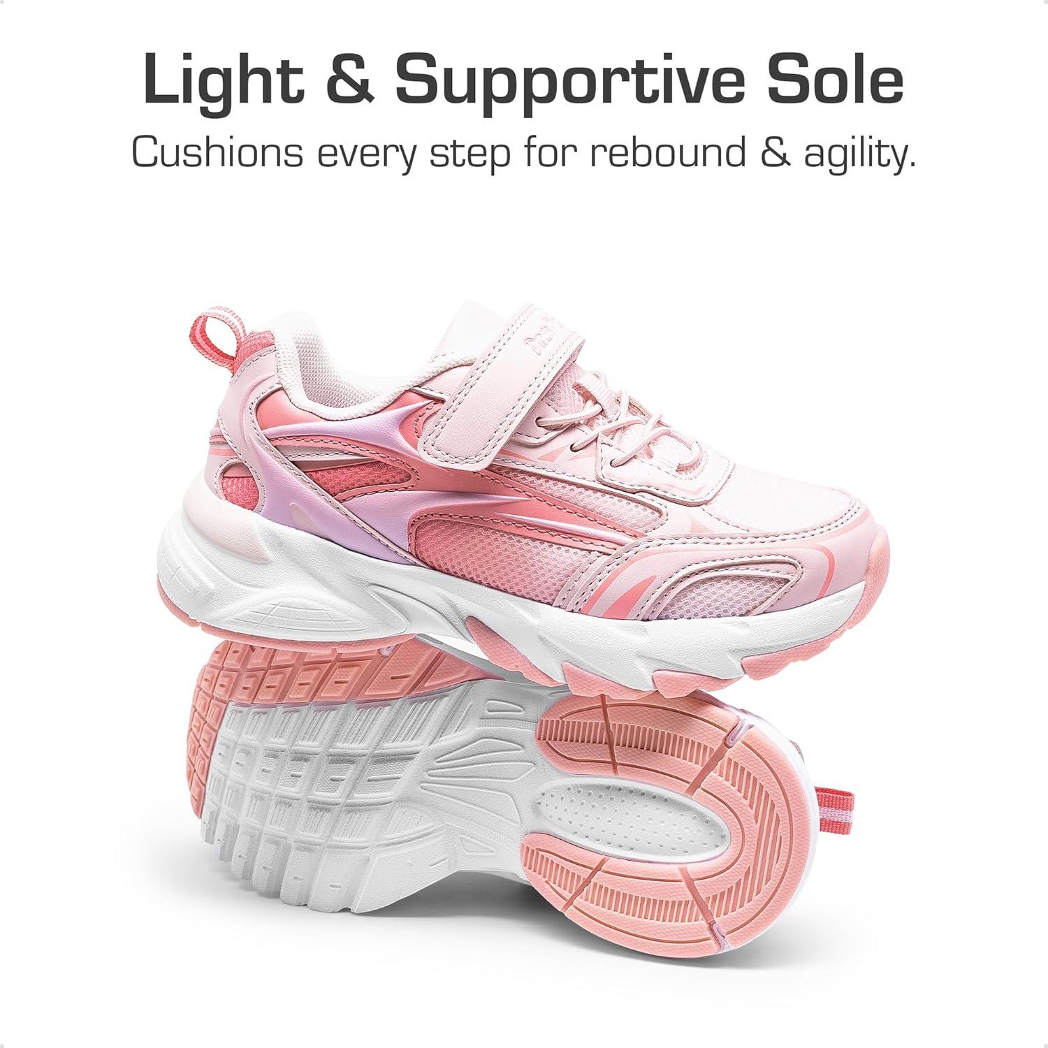 imageDREAM PAIRS Boys Girls Shoes Kids Tennis Athletic Running Footwear Breathable Walking Sneakers for LittleBig KidPink