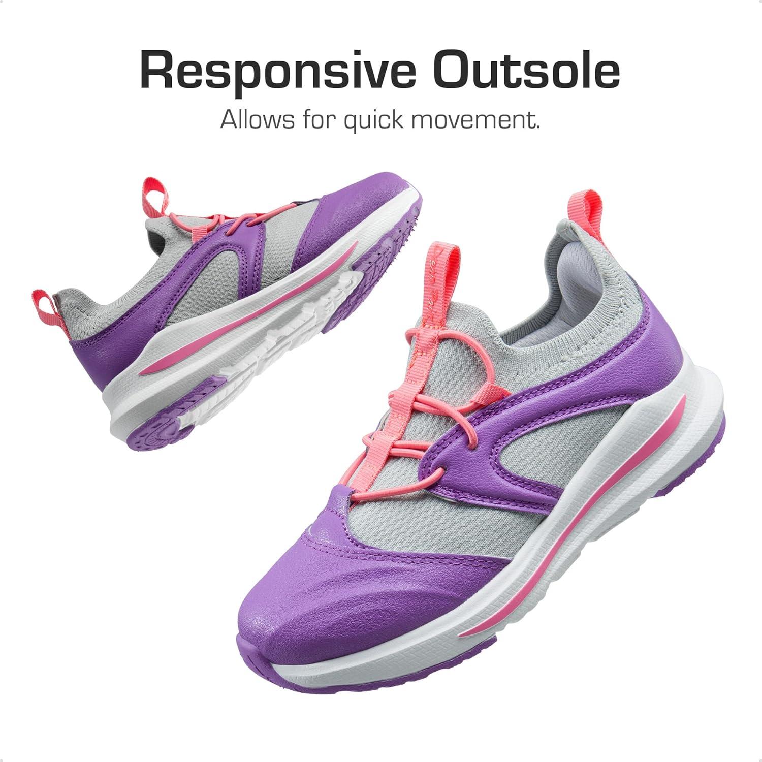 imageDREAM PAIRS Boys Girls Shoes Kids Tennis Athletic Running Walking Lightweight Slip on Sneakers PurplePinkLight Grey Size 10 Toddler SDRS2402K