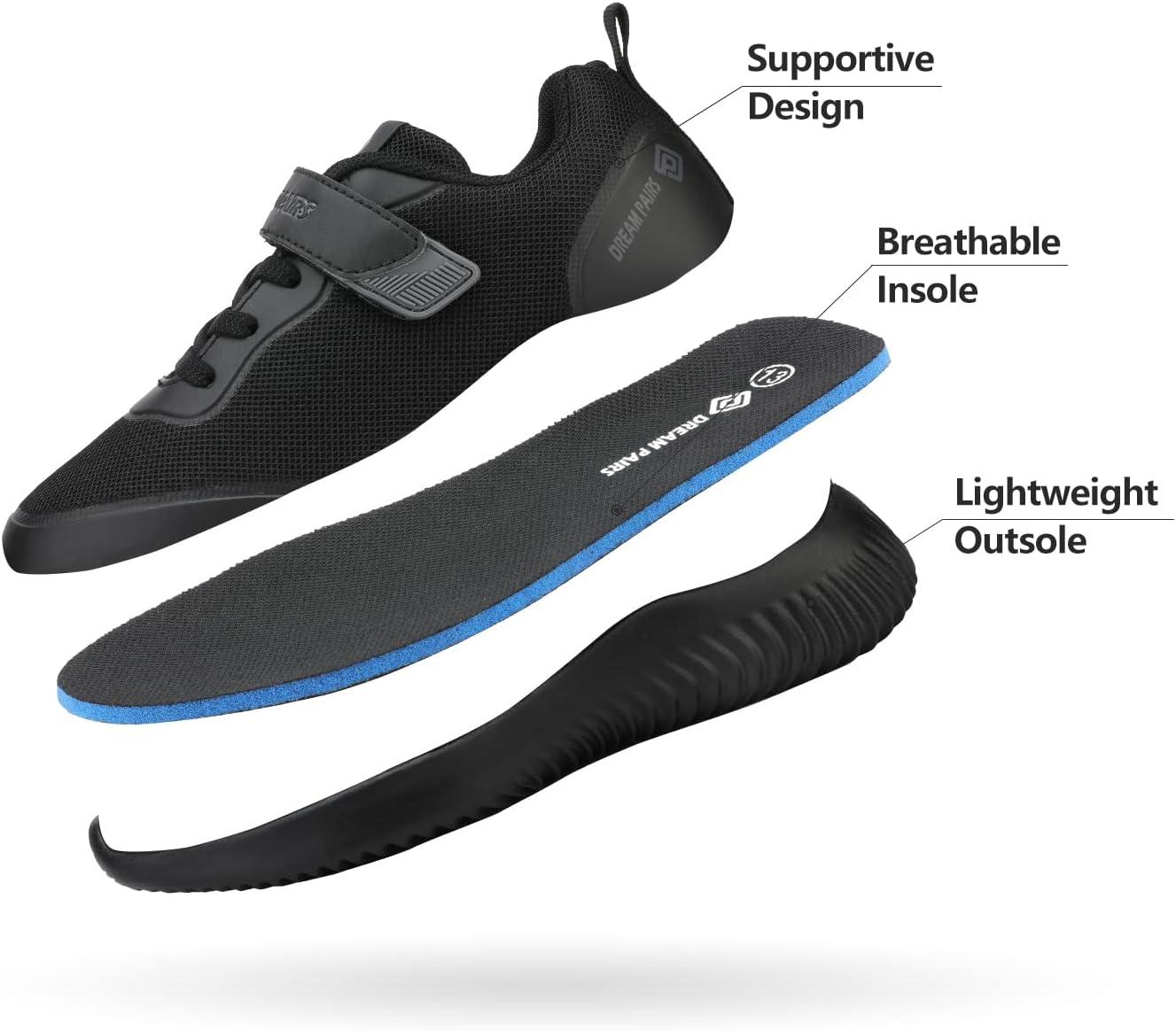 imageDREAM PAIRS Boys Girls Shoes Kids Tennis EZOns BreezeRunners Running SneakersBlack Monochrome