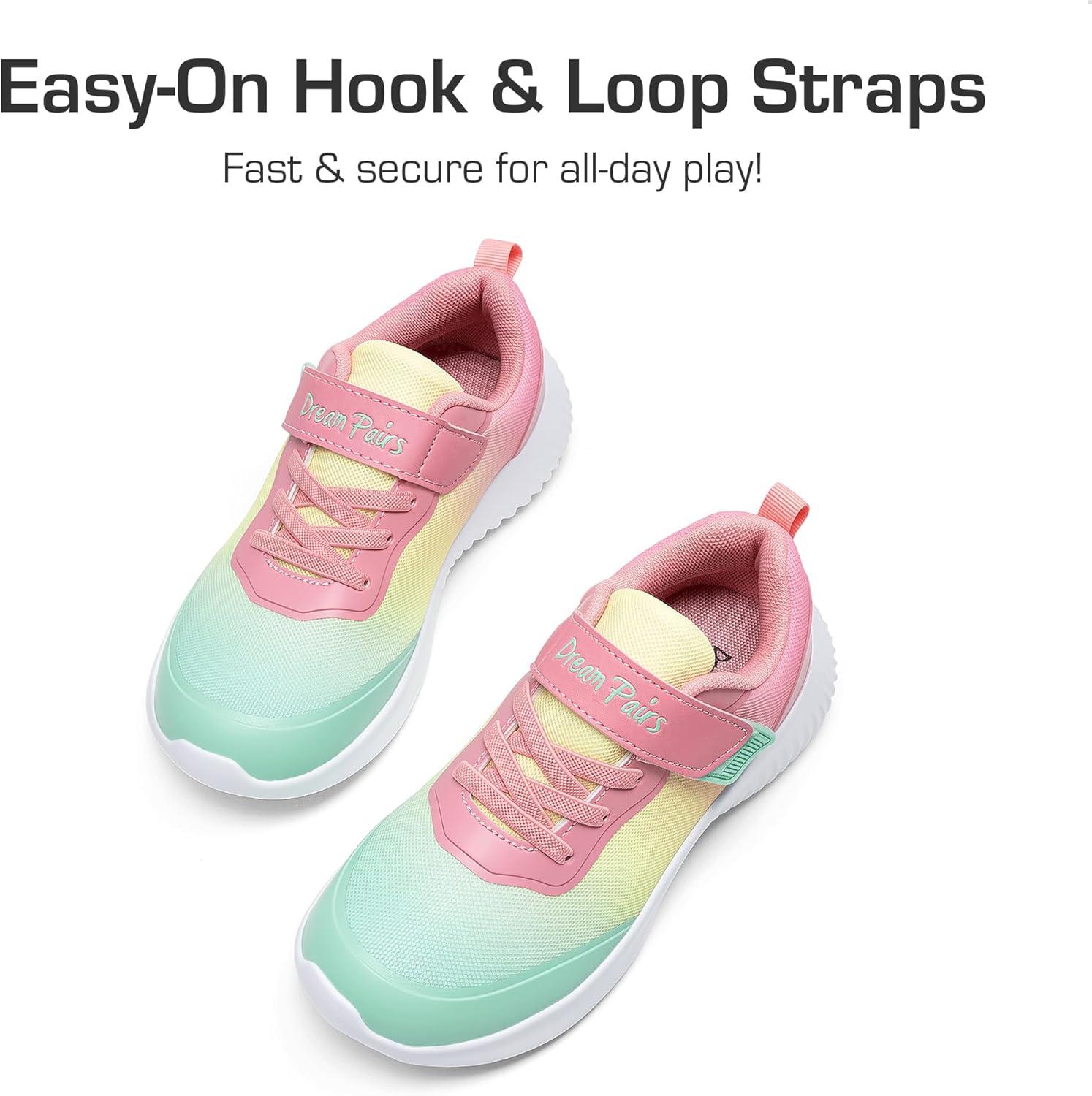 imageDREAM PAIRS Boys Girls Shoes Kids Tennis EZOns BreezeRunners Running SneakersGreenYellowPink