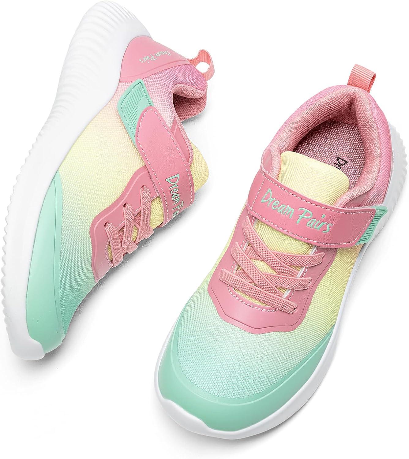 imageDREAM PAIRS Boys Girls Shoes Kids Tennis EZOns BreezeRunners Running SneakersGreenYellowPink