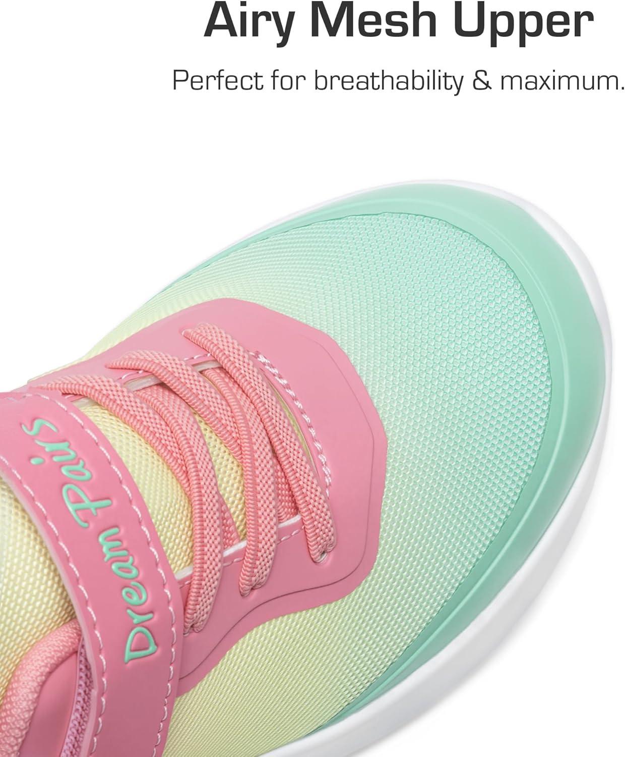 imageDREAM PAIRS Boys Girls Shoes Kids Tennis EZOns BreezeRunners Running SneakersGreenYellowPink