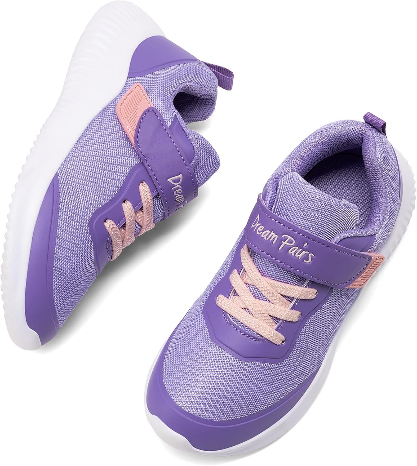 imageDREAM PAIRS Boys Girls Shoes Kids Tennis EZOns BreezeRunners Running SneakersPurplePink