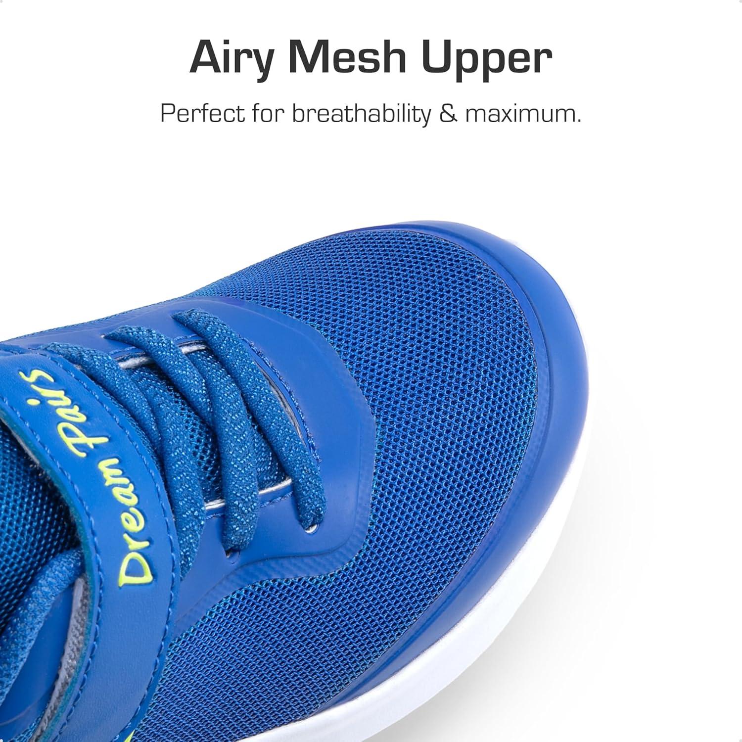 imageDREAM PAIRS Boys Girls Shoes Kids Tennis EZOns BreezeRunners Running SneakersRoyalBlueNeon