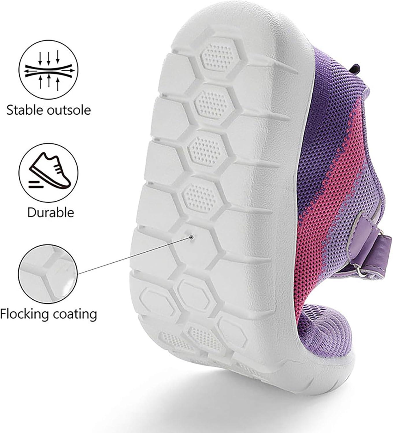 imageDREAM PAIRS Boys Girls Shoes Kids Tennis EZOns MagicZips Athletic Running Walking Barefoot Zero Drop SneakersPurpleFuchsia