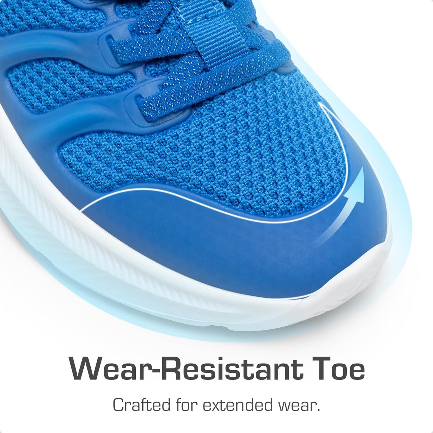 imageDREAM PAIRS Boys Girls Shoes Kids Tennis Slip on Footwear Running Athletic Sports School SneakersBlue