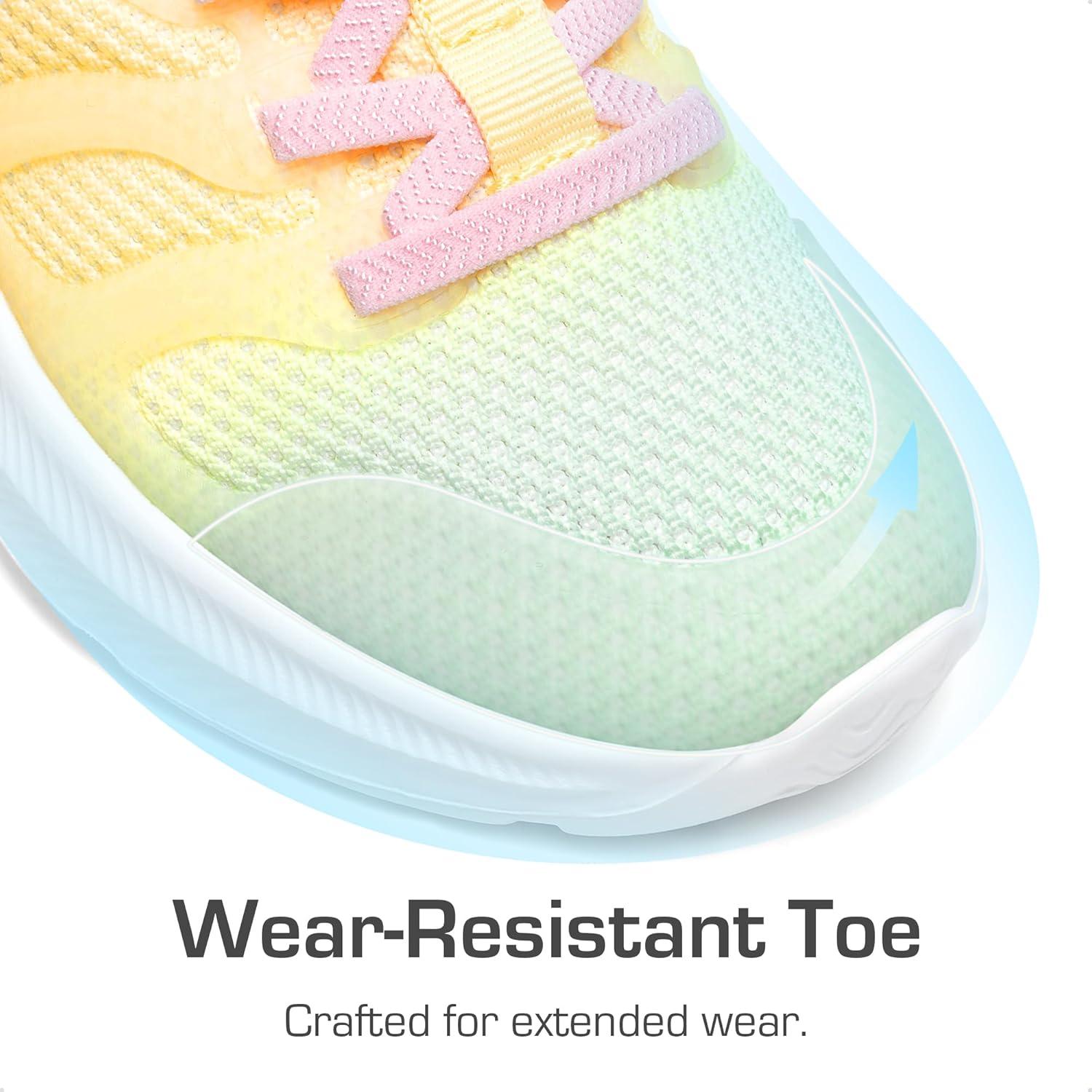 imageDREAM PAIRS Boys Girls Shoes Kids Tennis Slip on Footwear Running Athletic Sports School SneakersGreenYellowPurple