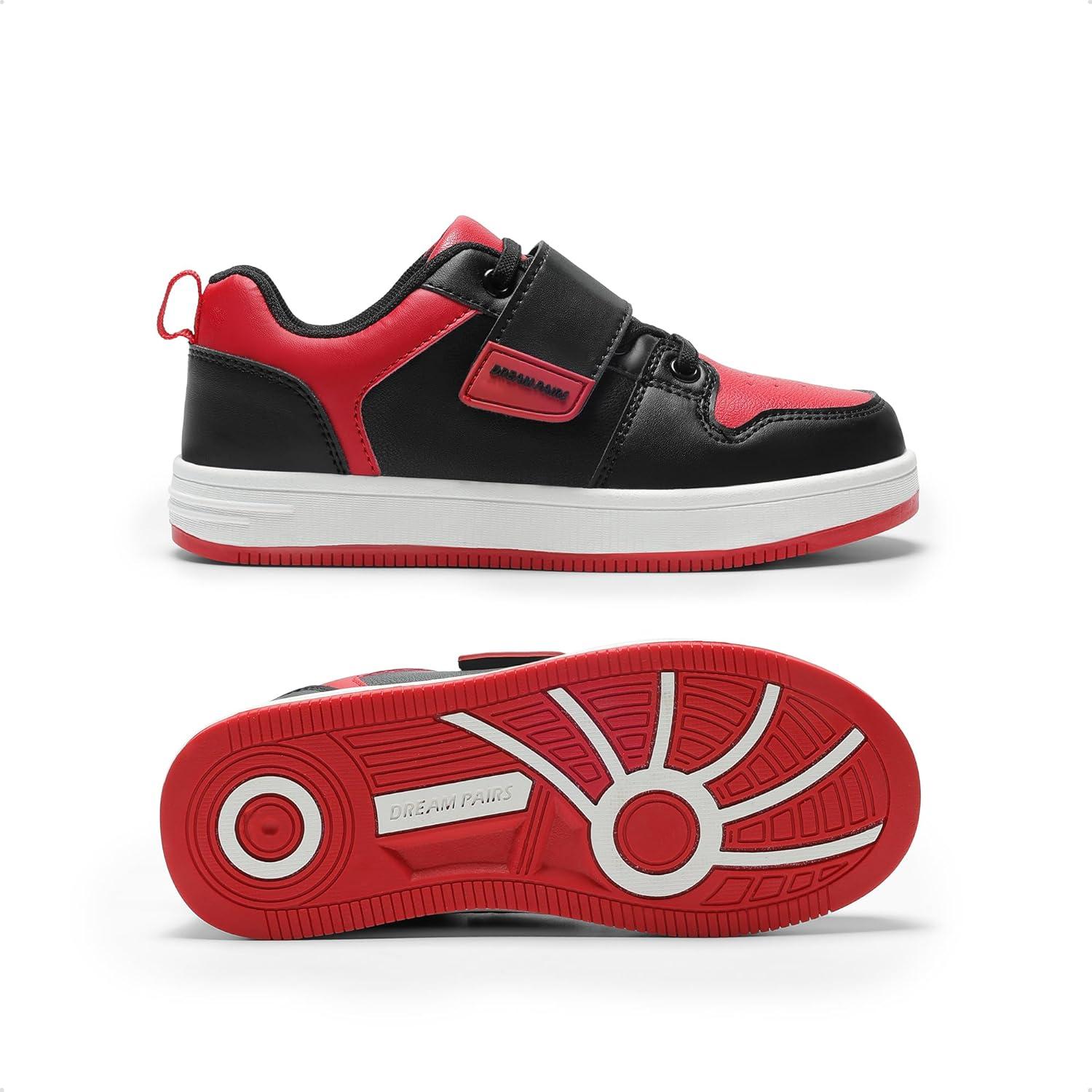 imageDREAM PAIRS Boys Girls Sneaker Low Top Basketball Shoes Kids LilLegends AlleyBall Walking Shoes for Sport Outdoor SchoolBlackRed