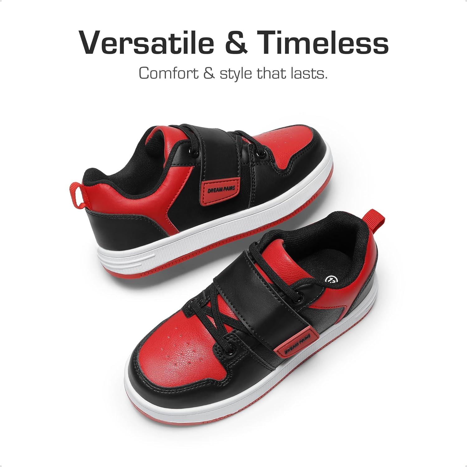 imageDREAM PAIRS Boys Girls Sneaker Low Top Basketball Shoes Kids LilLegends AlleyBall Walking Shoes for Sport Outdoor SchoolBlackRed