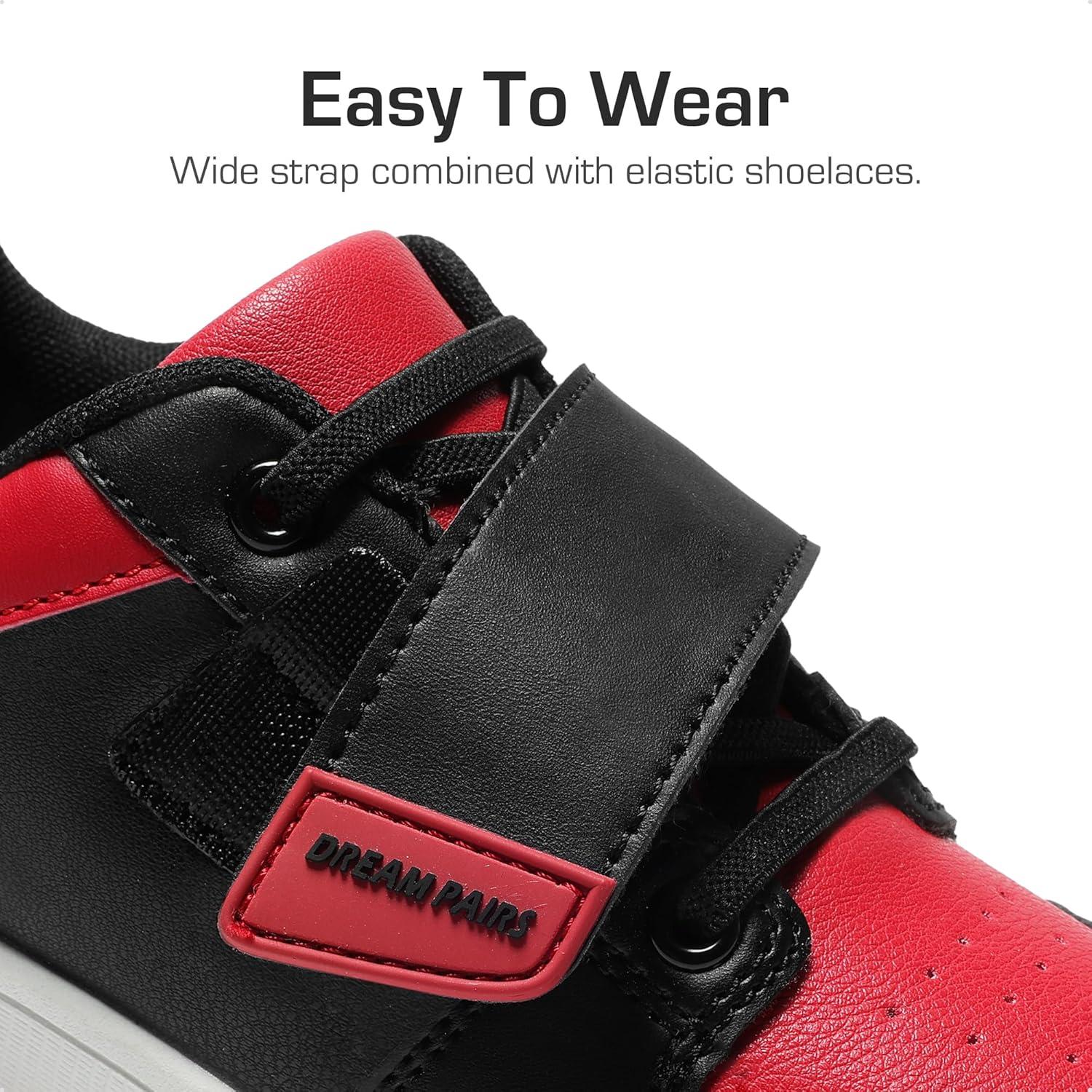 imageDREAM PAIRS Boys Girls Sneaker Low Top Basketball Shoes Kids LilLegends AlleyBall Walking Shoes for Sport Outdoor SchoolBlackRed