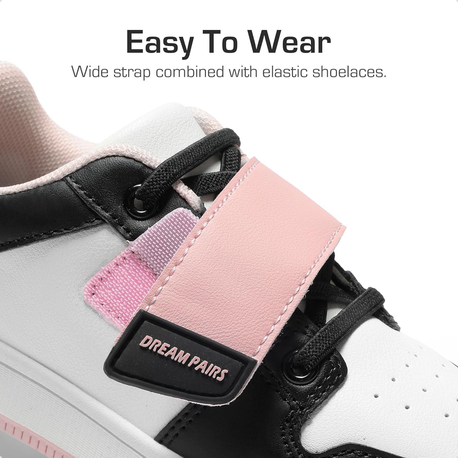 imageDREAM PAIRS Boys Girls Sneaker Low Top Basketball Shoes Kids LilLegends AlleyBall Walking Shoes for Sport Outdoor SchoolBlackWhitePink