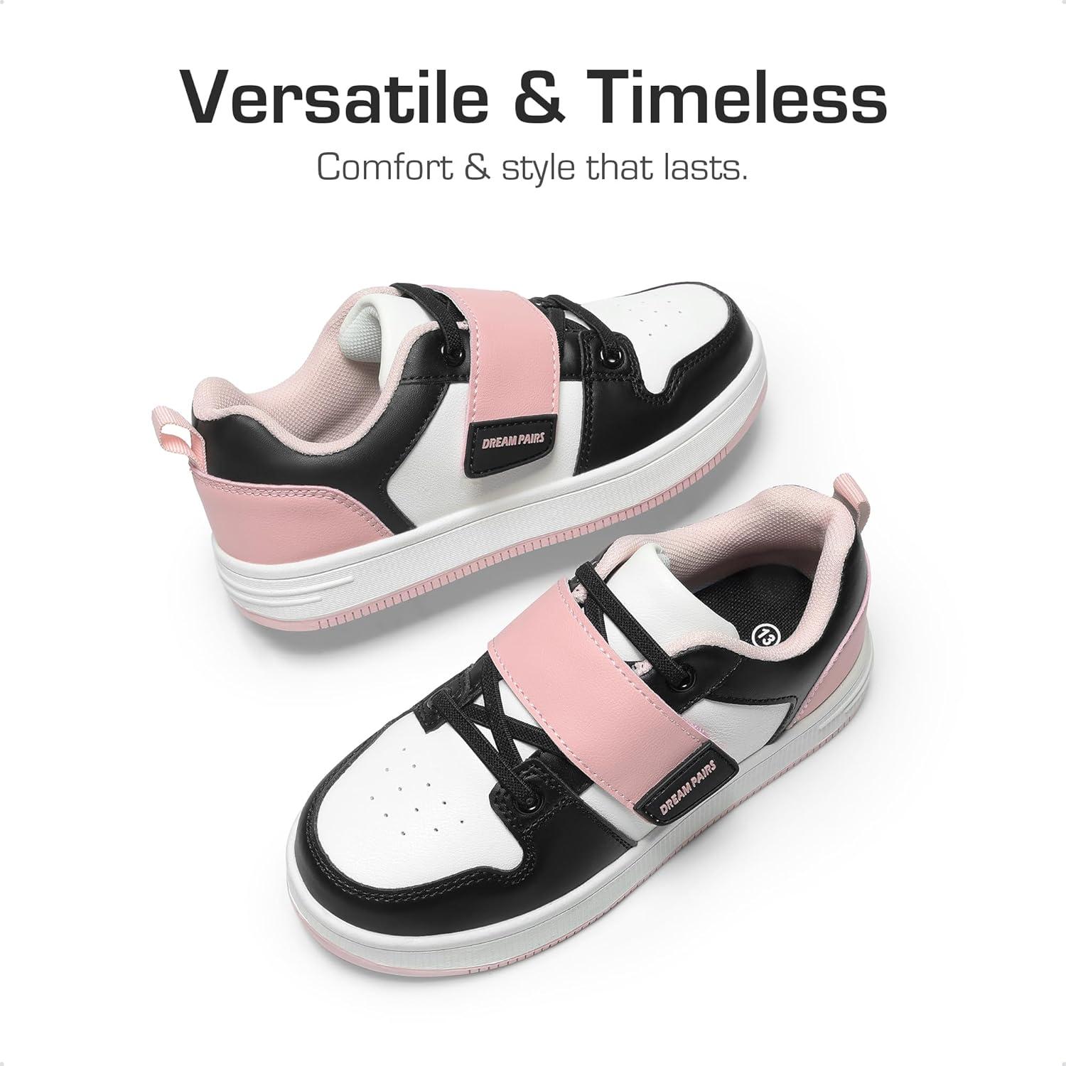 imageDREAM PAIRS Boys Girls Sneaker Low Top Basketball Shoes Kids LilLegends AlleyBall Walking Shoes for Sport Outdoor SchoolBlackWhitePink