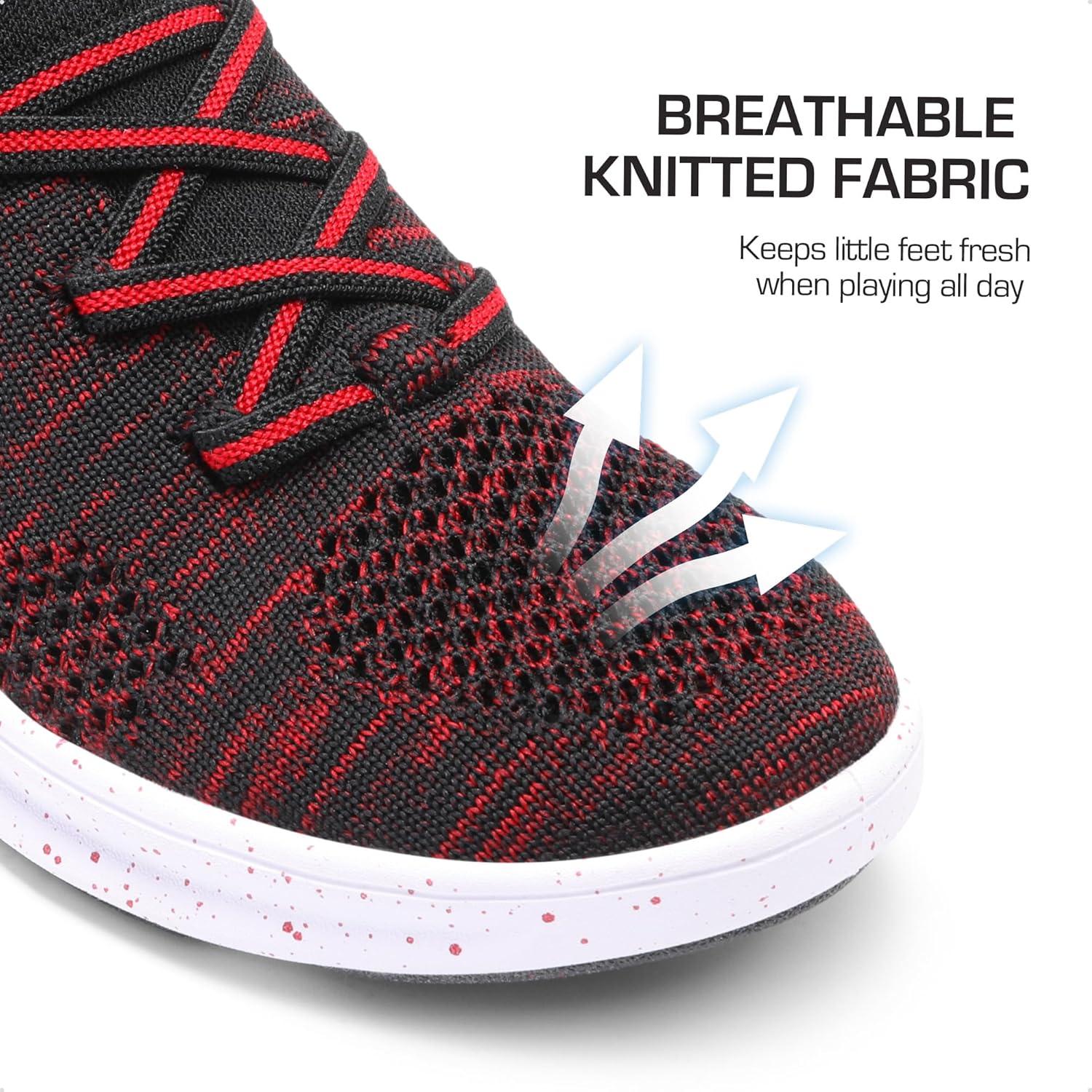 imageDREAM PAIRS Boys Girls Sneakers Kids Slipon Quick Dry Lightweight Aqua Water ShoesBlackRed