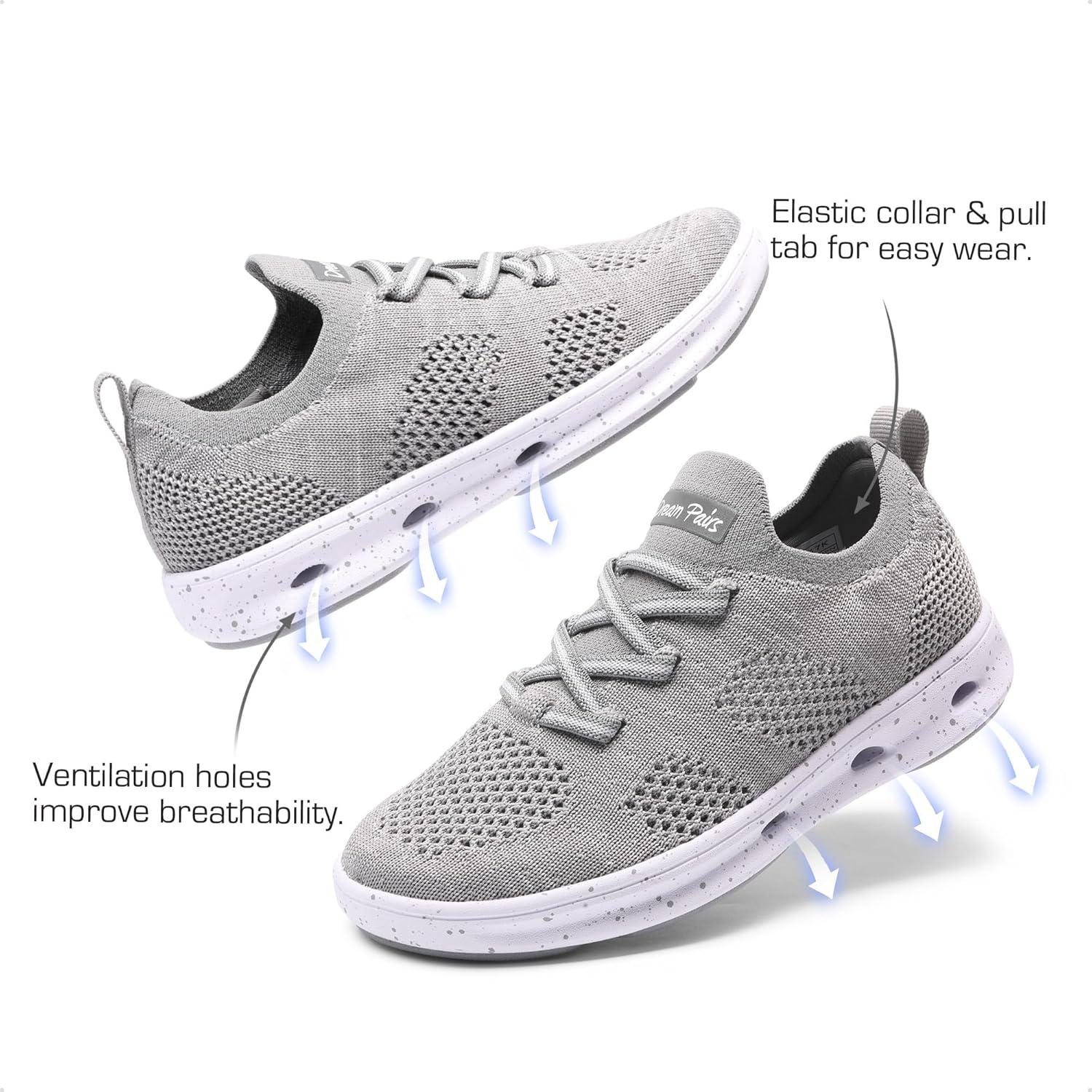 imageDREAM PAIRS Boys Girls Sneakers Kids Slipon Quick Dry Lightweight Aqua Water ShoesGrey