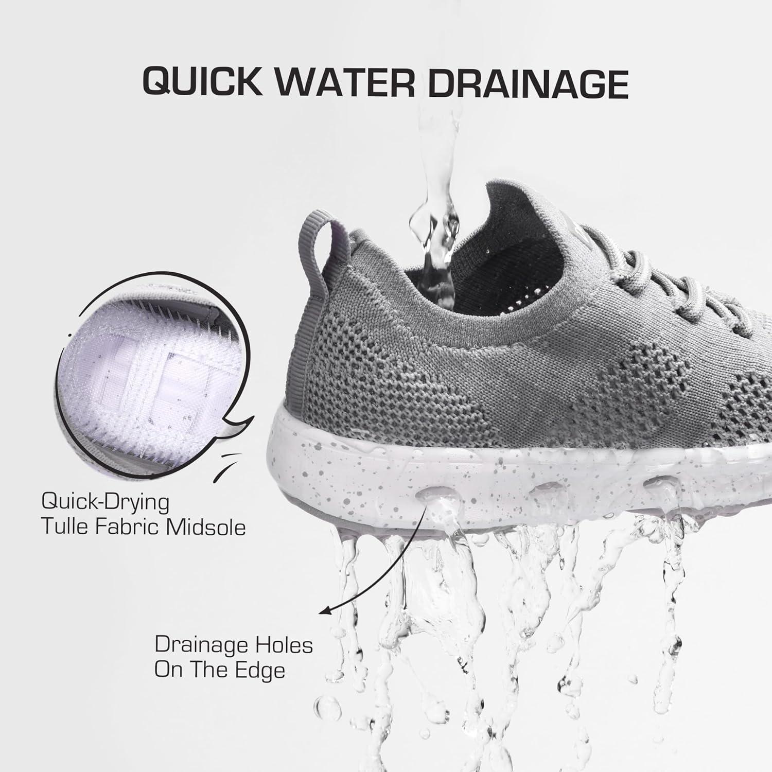 imageDREAM PAIRS Boys Girls Sneakers Kids Slipon Quick Dry Lightweight Aqua Water ShoesGrey