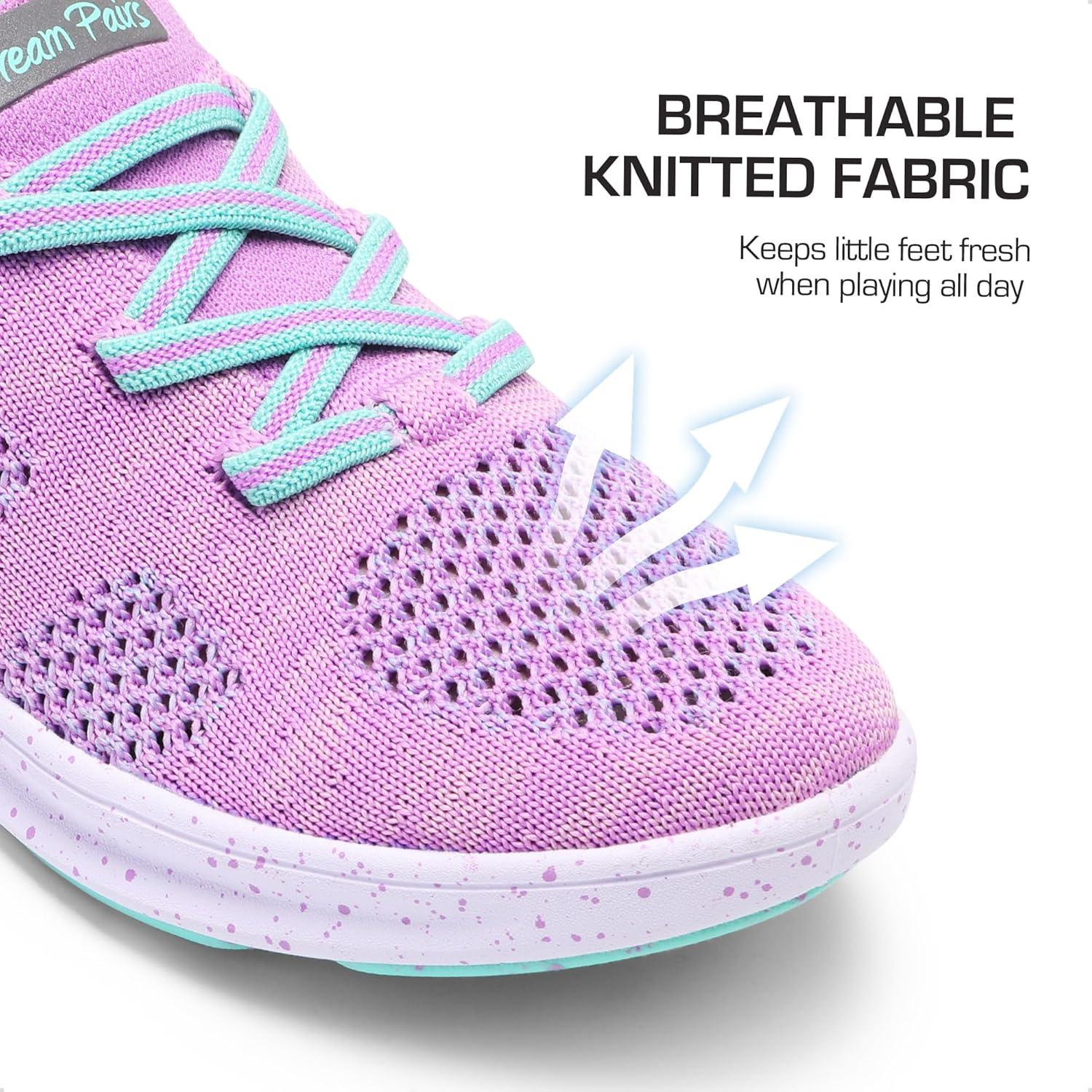 imageDREAM PAIRS Boys Girls Sneakers Kids Slipon Quick Dry Lightweight Aqua Water ShoesPurpleGreen