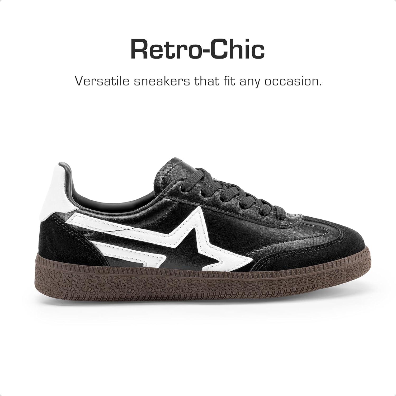 imageDREAM PAIRS Boys Girls Sneakers Retro Classic Casual Tennis Shoes Lightweight School Walking Low Top Lace Up Footwear for LittleBig KidBlack