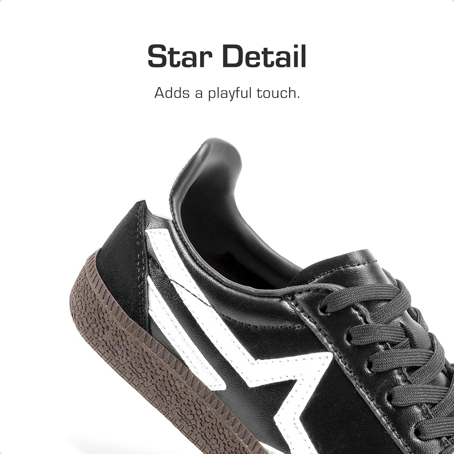 imageDREAM PAIRS Boys Girls Sneakers Retro Classic Casual Tennis Shoes Lightweight School Walking Low Top Lace Up Footwear for LittleBig KidBlack