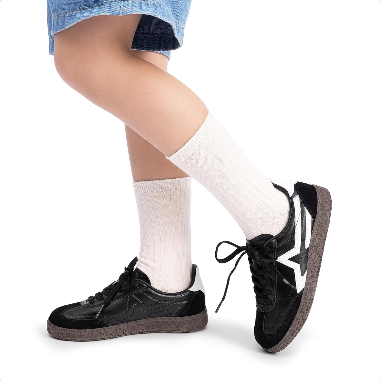 imageDREAM PAIRS Boys Girls Sneakers Retro Classic Casual Tennis Shoes Lightweight School Walking Low Top Lace Up Footwear for LittleBig KidBlack