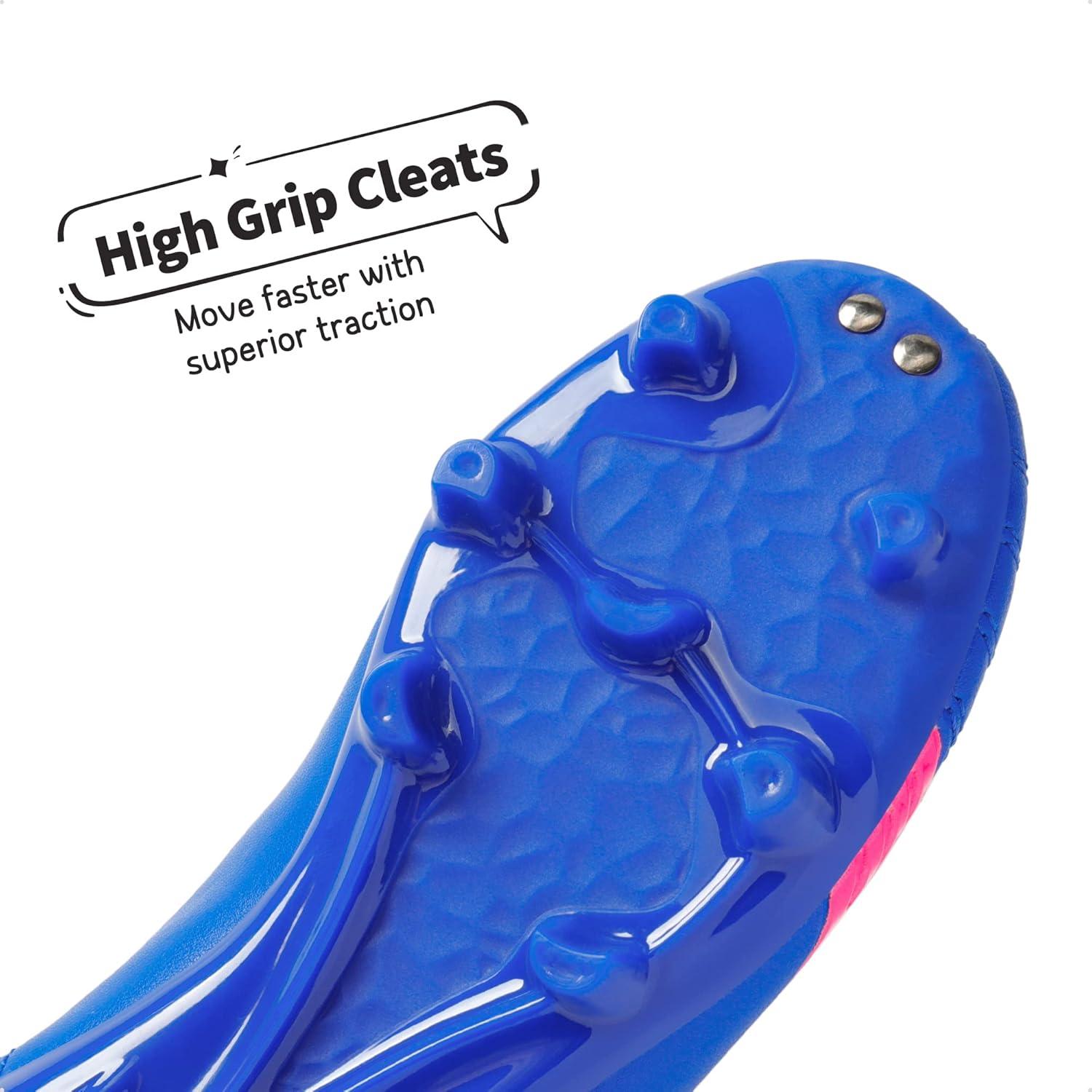 imageDREAM PAIRS Boys Girls Soccer Cleats Youth Firm Groud Classic Lightweight Football Shoes for LittleBig KidRoyalBlueFuchsia